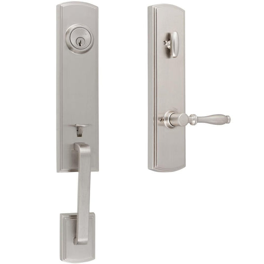 Delaney Hardware Briona Satin Nickel Single-Cylinder Deadbolt Entry Door Handleset with Classic Lever 374101SOR