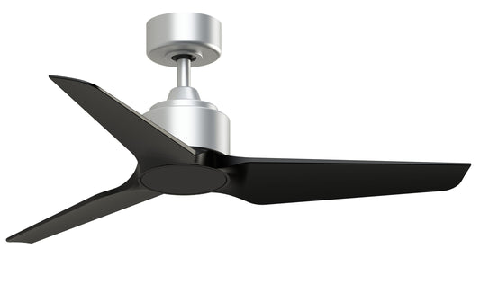 Fanimation TriAire Custom 44-in Silver with Black Blades Indoor/Outdoor Smart Propeller Ceiling Fan Light Kit Compatible and Remote (3-Blade) FPD8514SLW-44BLW
