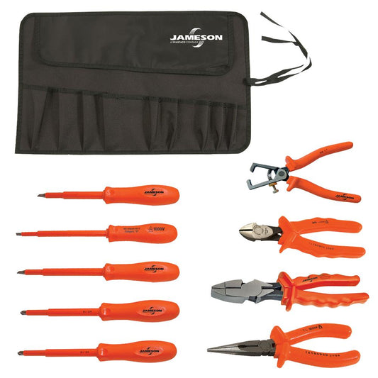 Jameson Electrician's Tool Set 9-Piece Household Tool Set with Soft Case JT-KT-00003
