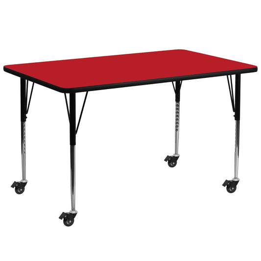 Flash Furniture Red Rectangular Kid's Play Table