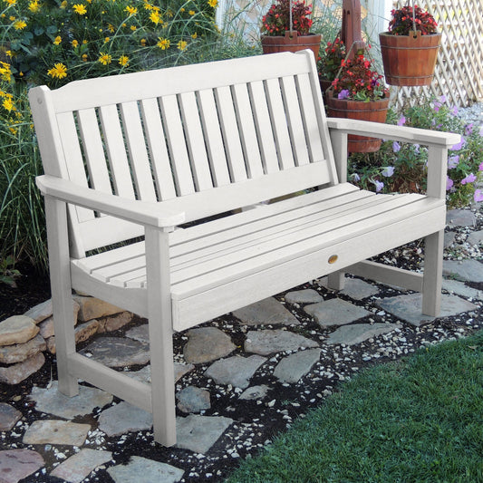 highwood Lehigh 60-in W x 34-in H White Plastic Garden Bench