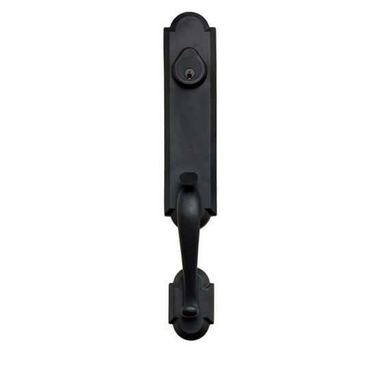 Delaney Hardware Castille Aged Black Single-Cylinder Deadbolt Entry Door Handleset Knob 660809