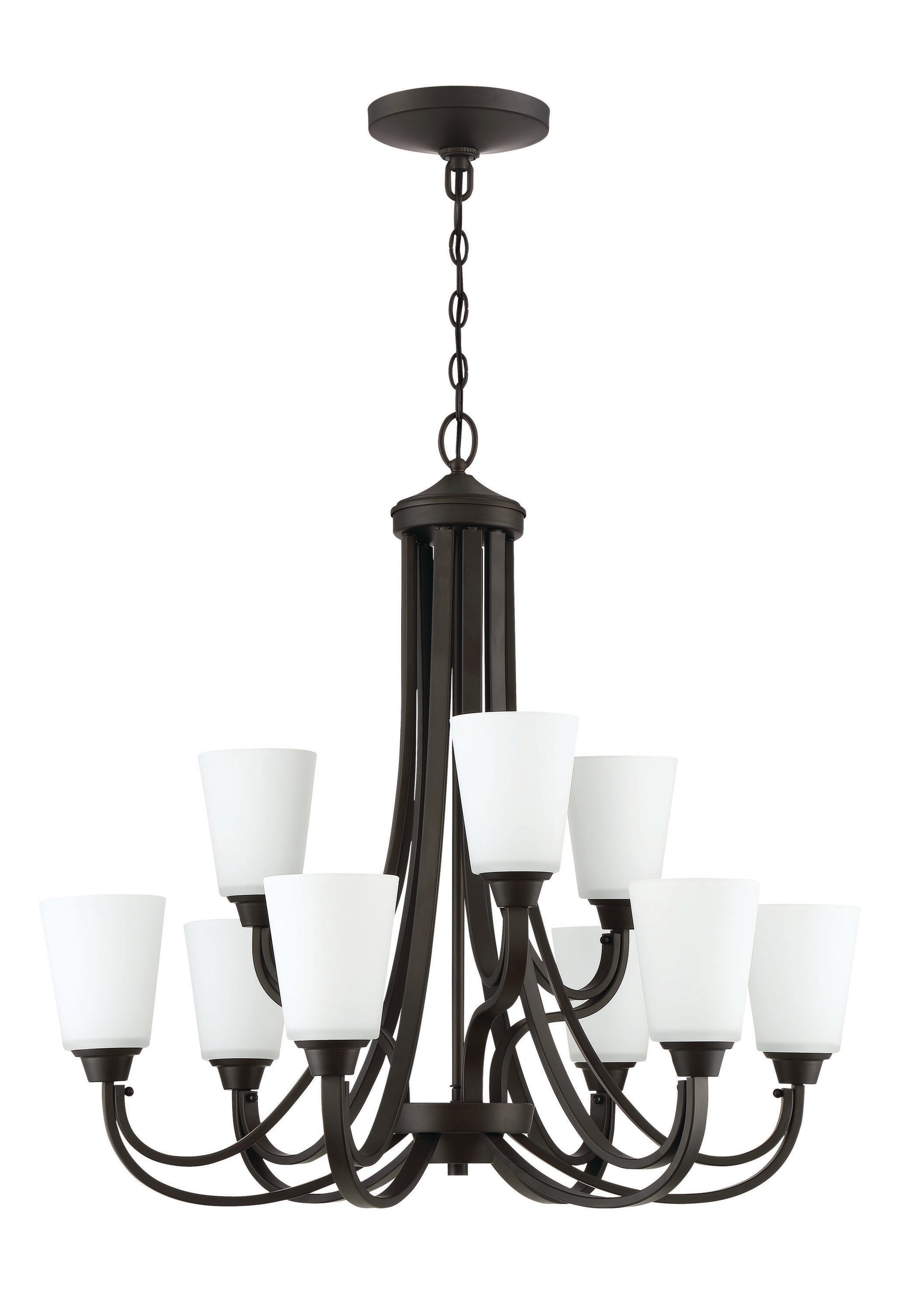 Craftmade Grace 9 -Light Bronze Transitional For Use in Bedrooms, Dining Rooms, Foyers, Kitchens, Living Rooms Chandelier