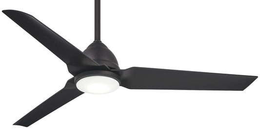 Minka Aire Java LED 54-in Integrated LED Outdoor Black with Black Blades Ceiling Fan With Light - Remote Included ( 3 -Blade )