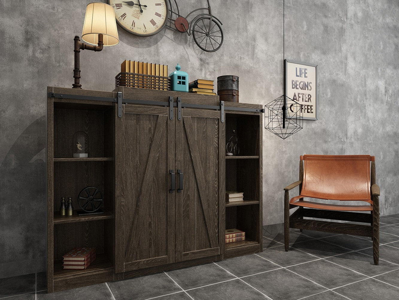 Quiet Glide 60-in Matte Black Indoor J-strap Double Barn Door Hardware Kit NT.1310.01.08-60-2