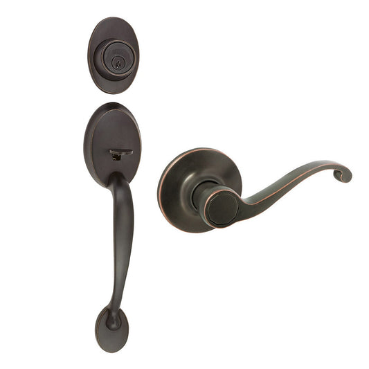 Design House Coventry Oil Rubbed Bronze Keyed Entry Door Handleset with Accent Lever 791699