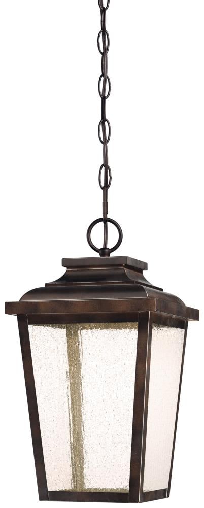 Minka Lavery Irvington Manor Chelesa Bronze Traditional Seeded glass Lantern Mini Outdoor Hanging Pendant light 1664719