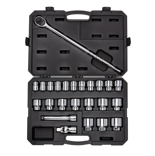 TEKTON 3/4-in Drive Standard (SAE) Shallow Socket Set (25-Pieces) SKT35104