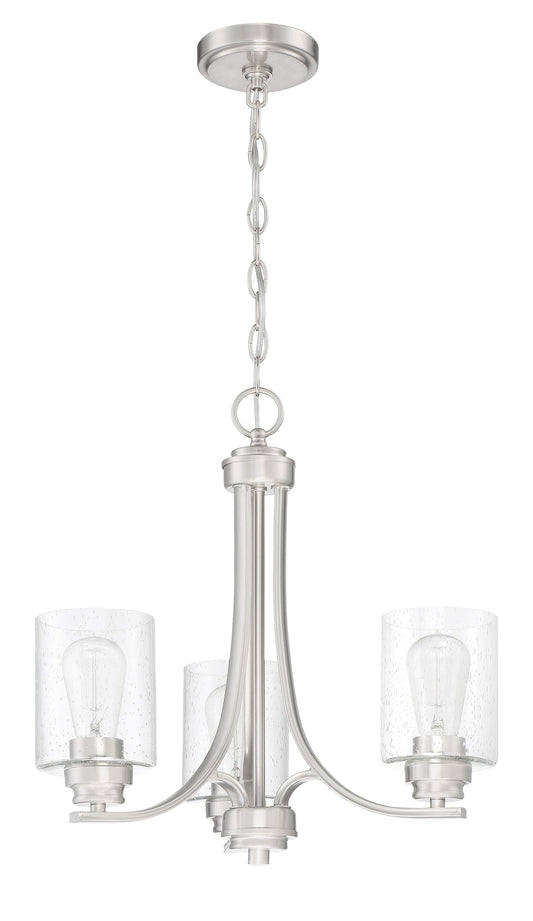 Craftmade Bolden 3.0 -Light Brushed Nickel Transitional For Use in Bedrooms, Dining Rooms, Foyers, Kitchens, Living Rooms Chandelier 2180064