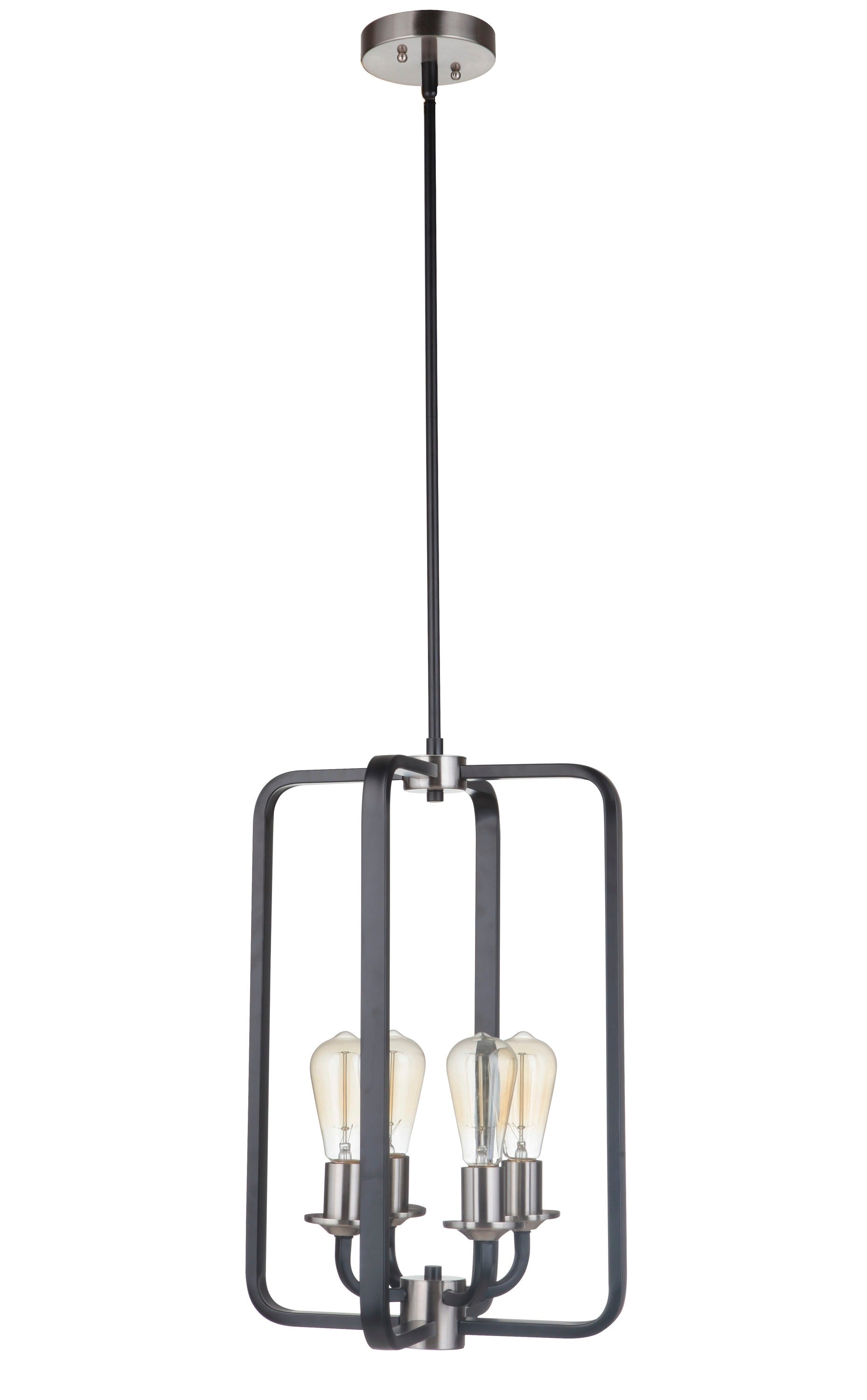 Craftmade Randolph 4 -Light Black Transitional For Use in Bedrooms, Dining Rooms, Foyers, Kitchens, Living Rooms Chandelier 2180086