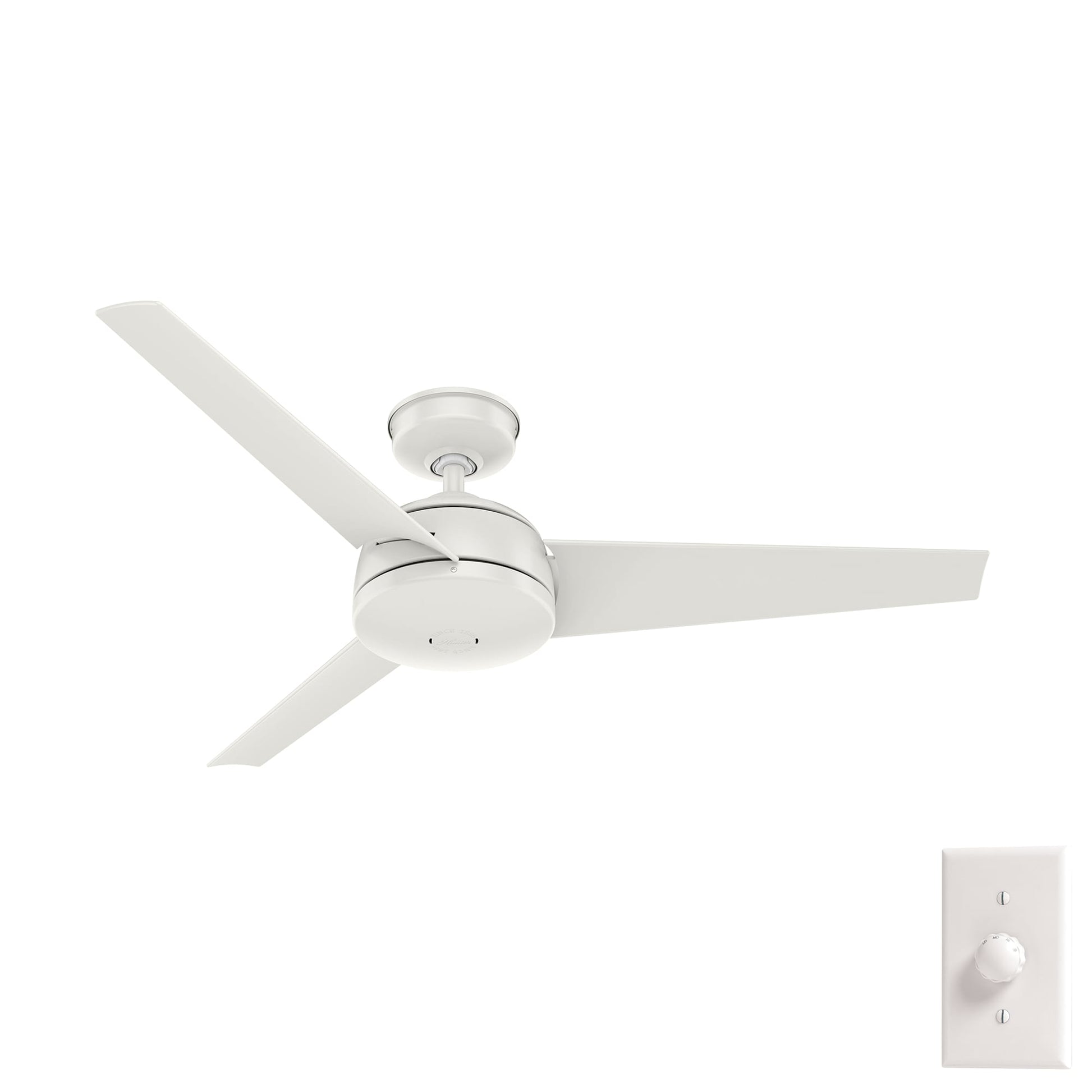 Hunter Trimaran WeatherMax 52-in Outdoor Fresh White with Fresh White Blades Ceiling Fan Without Light ( 3 -Blade )