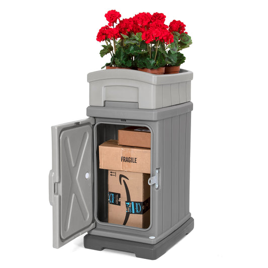 Simplay3 Ground Mount Gray Plastic Extra Large Mailbox 41805R-02