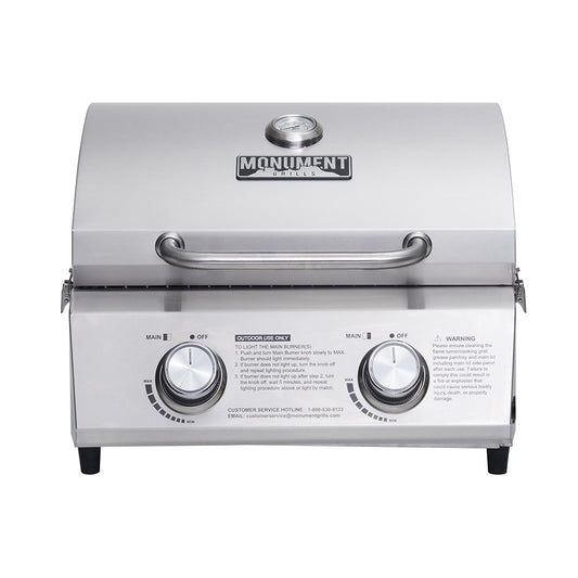 Monument Stainless Steel 2-Burner Liquid Propane Gas Grill 13742