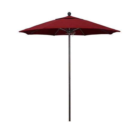 California Umbrella 7.5-ft Aluminum Red No-tilt Market Patio Umbrella