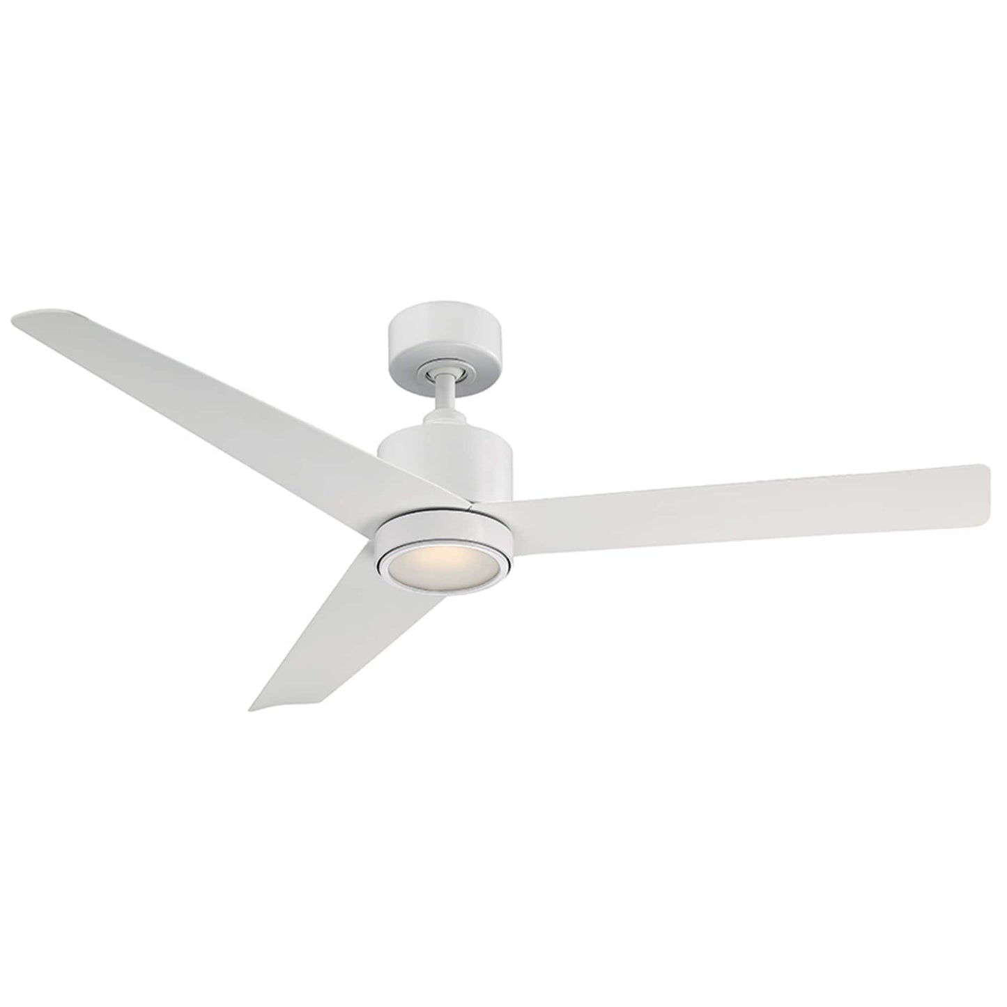 Modern Forms Lotus 54-in Matte White Integrated LED Indoor/Outdoor Smart Ceiling Fan with Light and Remote (3-Blade) FR-W1809-54L-MW