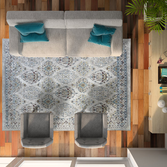 G.A. Gertmenian & Sons Carmen 9 x 13 (ft) Woven Polypropylene Ivory Rectangular Indoor Geometric Area rug