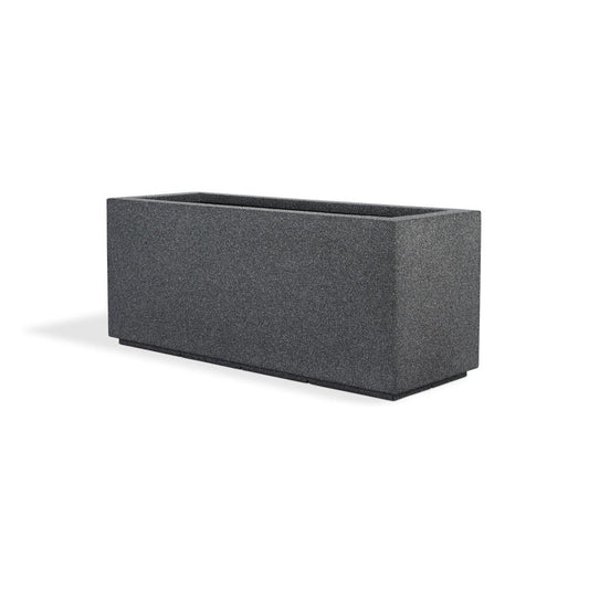PolyStone Planters Rectangle 17.0-in W x 46.0-in L Gray Mixed/Composite Outdoor Planter