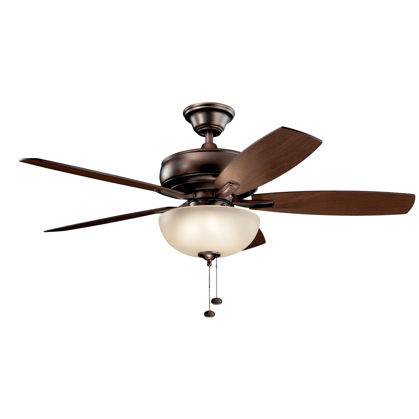 Kichler Terra 52-in Oil Brushed Bronze with Walnut/Cherry Blades Ceiling Fan With Light ( 5 -Blade ) 4136542