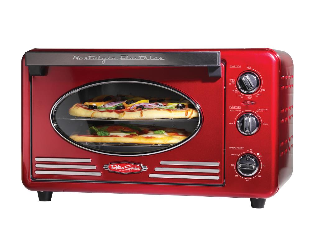 Nostalgia 12-Slice Red Convection Toaster Oven Automatic Shut-off (1500-Watt) RTOV2RR