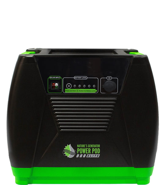 NATURE'S GENERATOR Nature's Generator Elite Power Pod - Black - Power Bank - 100Ah/1200W Sealed Lead Acid Battery HKNGPDEL