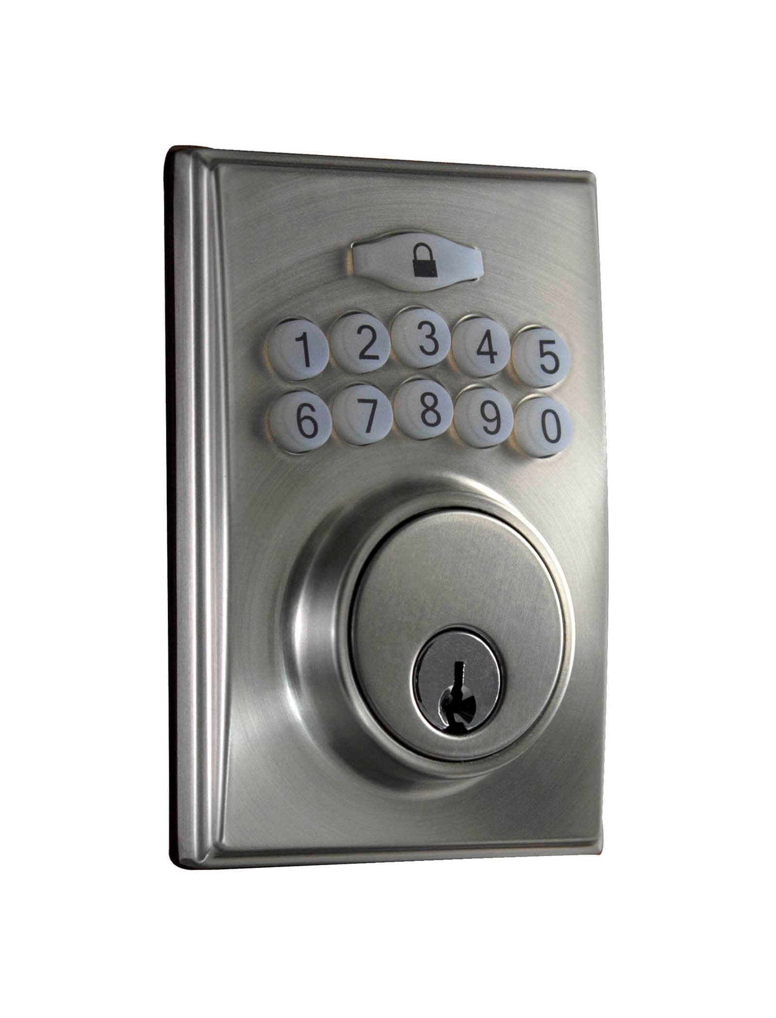 Sure-Loc Hardware Electronic Deadbolts Satin Nickel Electronic Deadbolt with Keypad DK201-MD 15