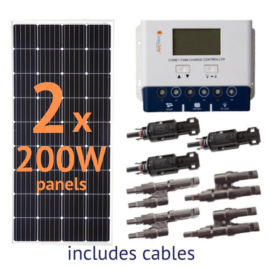 Grape Solar 0.4-kW Off-grid Solar Electric Power Kit GS-400-KIT-BT
