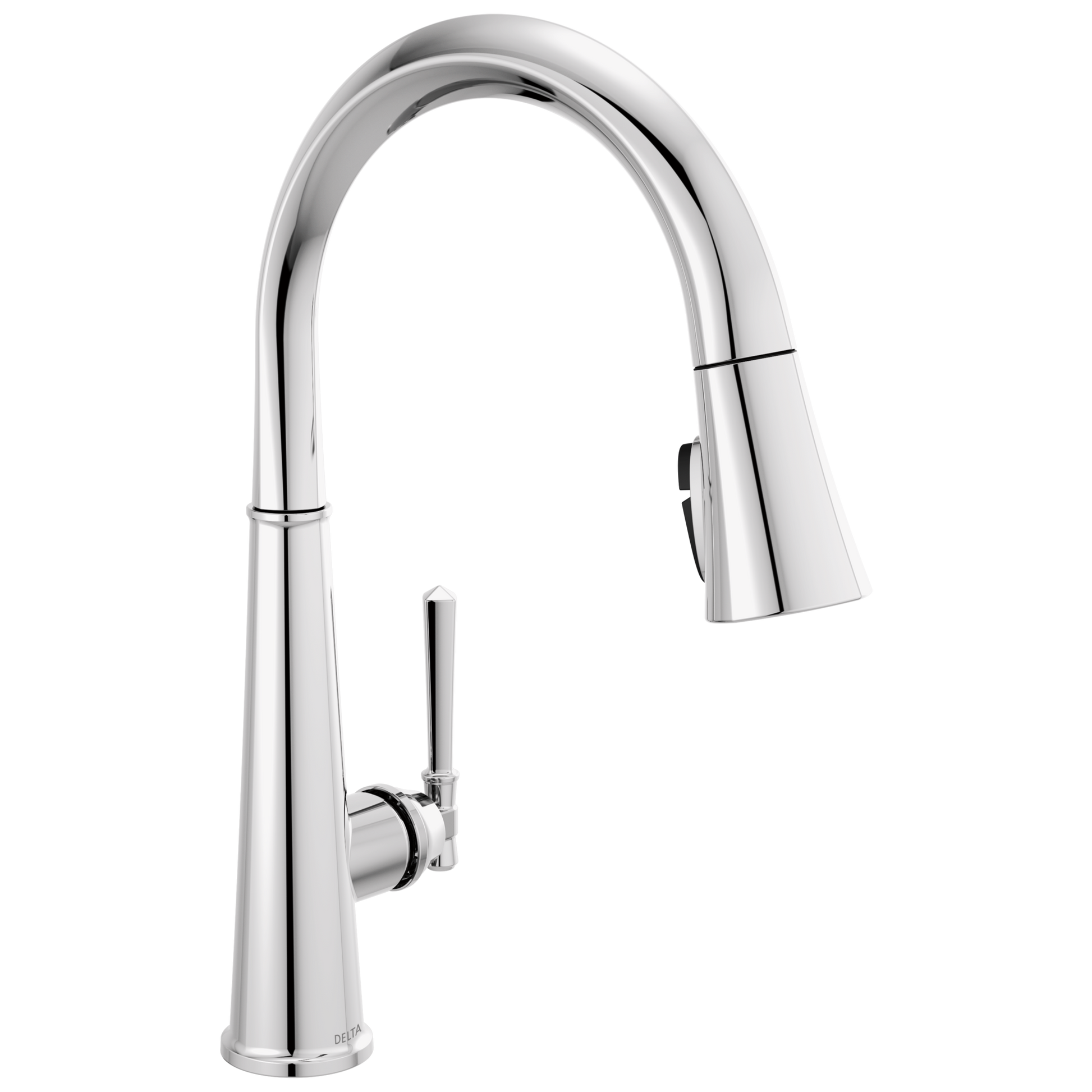 Delta Emmeline Lumicoat Chrome Single Handle Deck-mount Pull-down Kitchen Faucet with Sprayer ( Deck Plate Included )