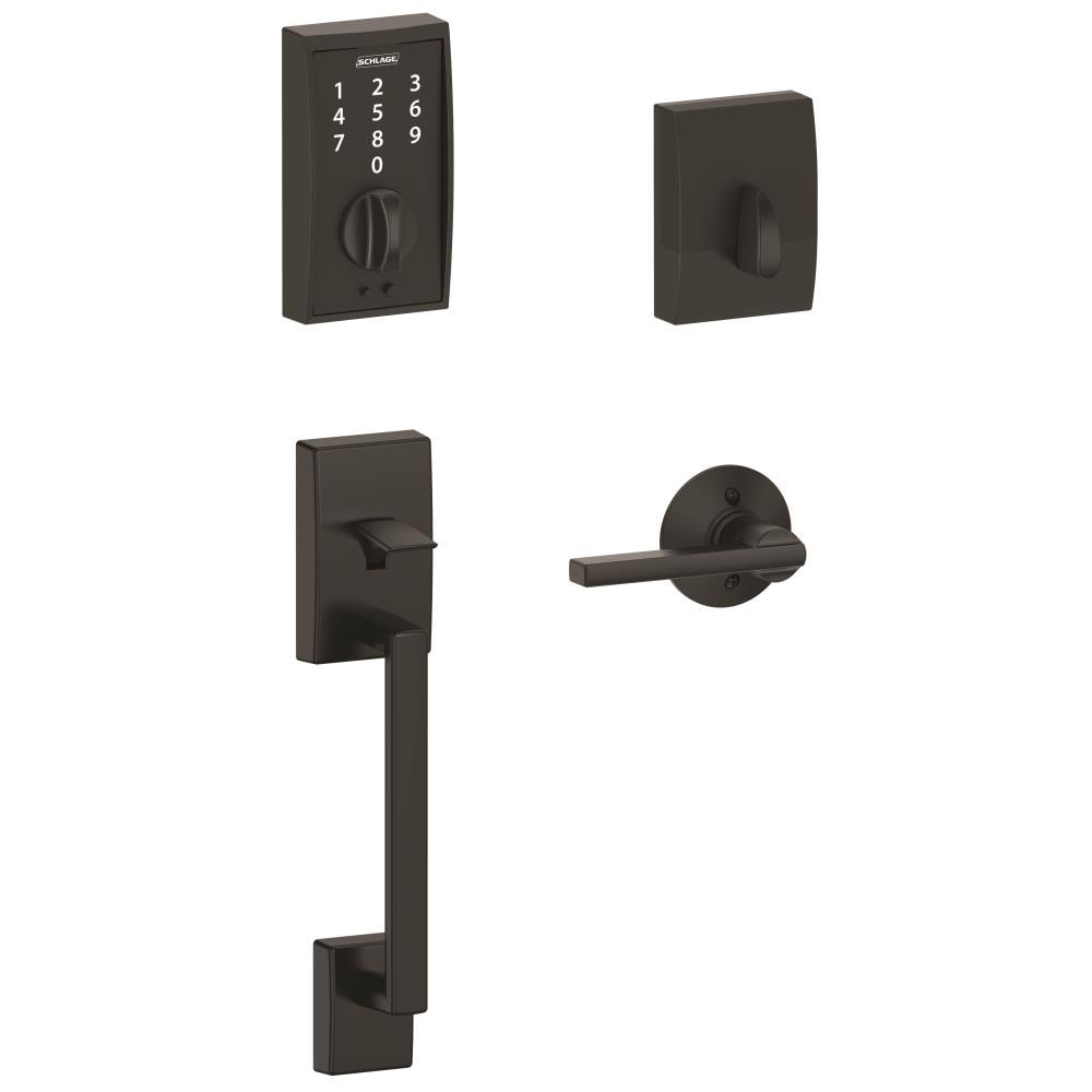 Schlage Touch Century Matte Black Electronic Handleset Touchscreen Keypad FE375 V CEN 622 LAT
