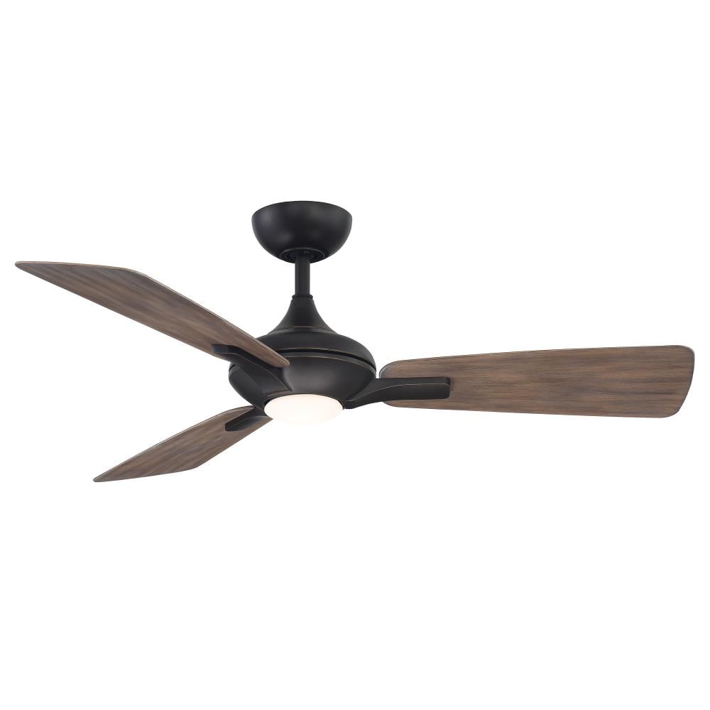 Modern Forms Mykonos 52-in Oil Rubbed Bronze Integrated LED Indoor/Outdoor Smart Ceiling Fan with Light and Remote (3-Blade) FR-W1819-52L-OB/BW