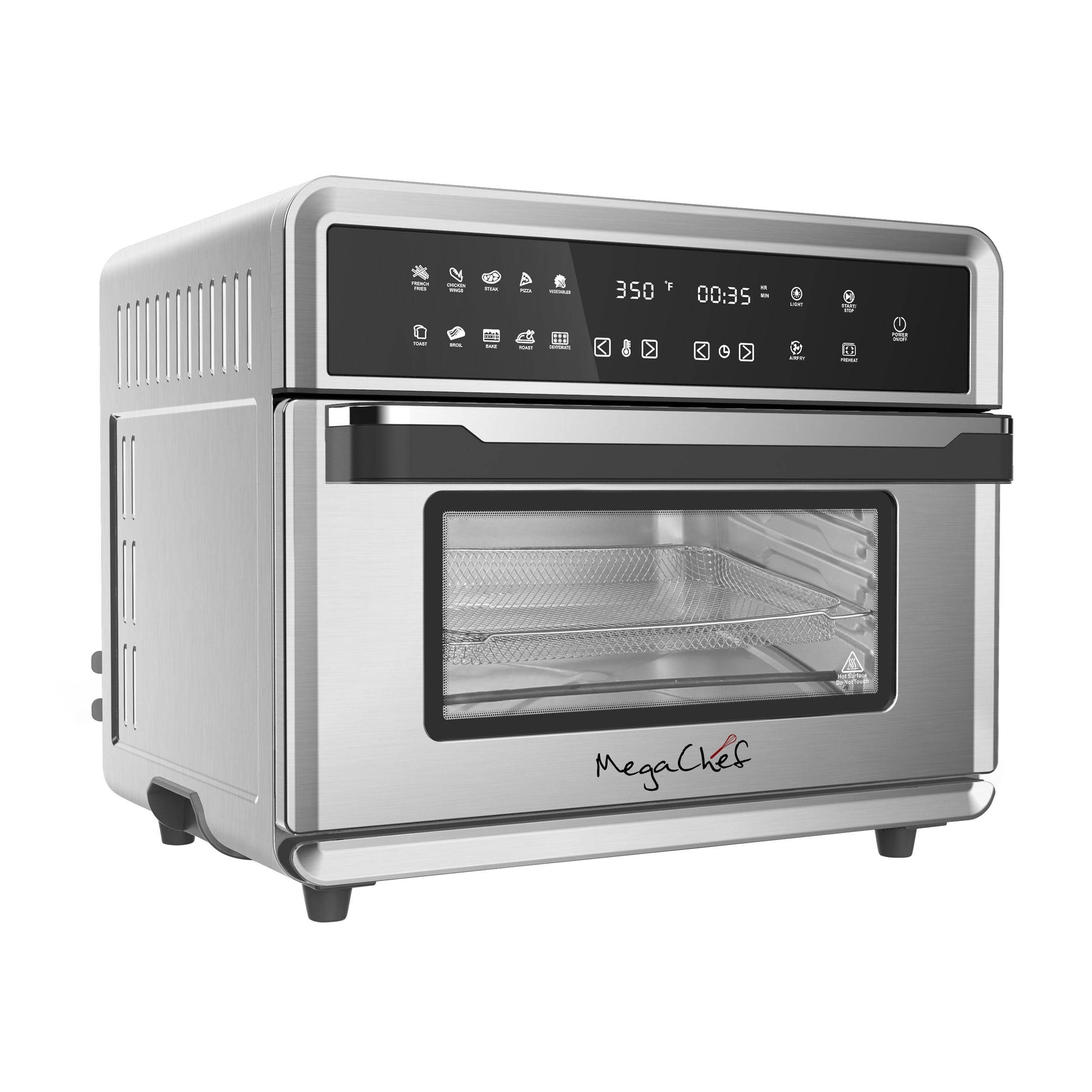 MegaChef 2-Slice Stainless Steel Convection Toaster Oven Automatic Shut-off (1800-Watt) 849114320M