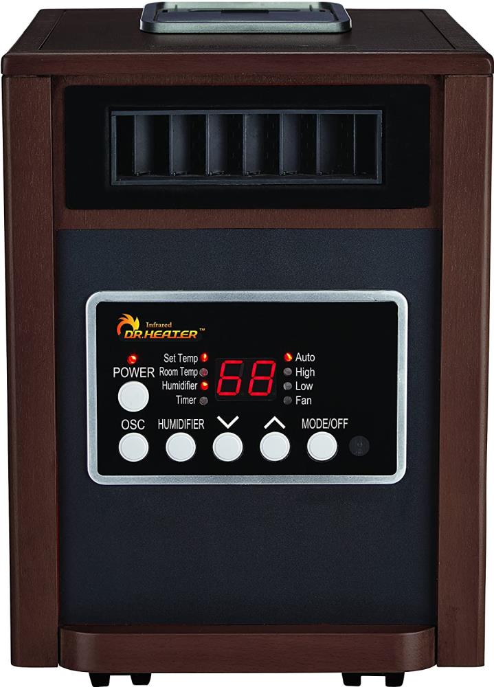 Dr. Infrared Heater Up to 1500-Watt Infrared Quartz Cabinet Indoor Electric Space Heater with Thermostat and Remote Included DR-998W