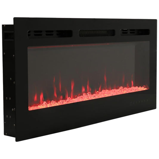 Sunnydaze Decor 40-in Black Electric Fireplace Insert LOE-333