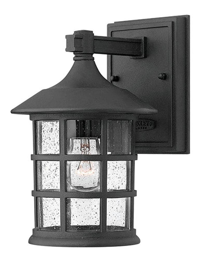 Hinkley Freeport 1 -Light 9.25-in H Black Hardwired Outdoor Wall Light 3661396