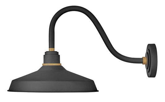 Hinkley Foundry Classic 1 -Light 15.25-in H Black Hardwired Dark Sky Outdoor Wall Light 3661325