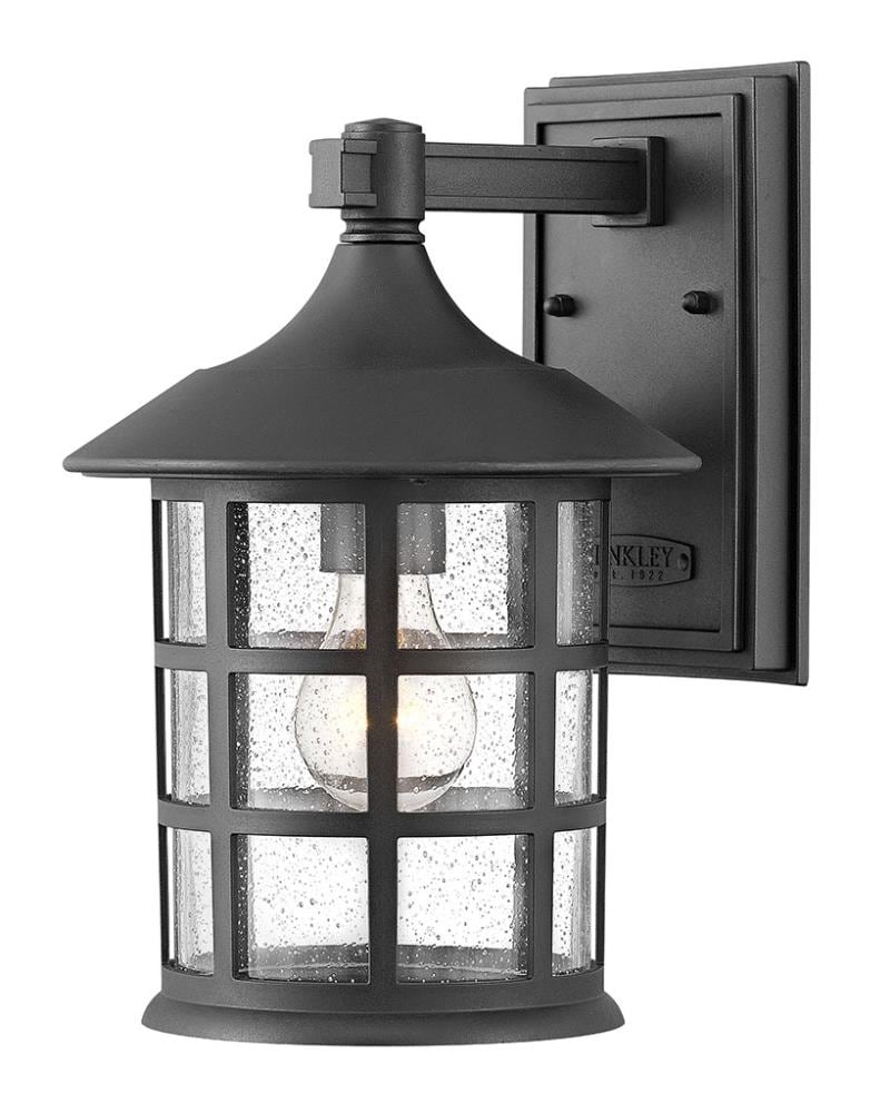 Hinkley Freeport Coastal Elements 1 -Light 12.25-in H Black Hardwired Outdoor Wall Light 3661430