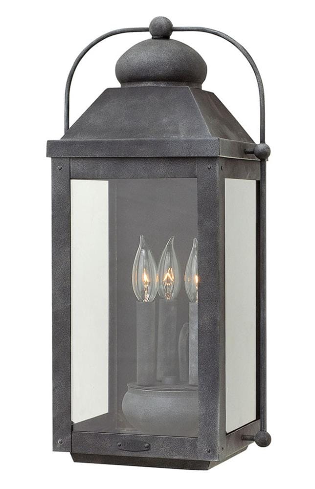 Hinkley Anchorage 3 -Light 21.25-in H Black Hardwired Outdoor Wall Light 3661422