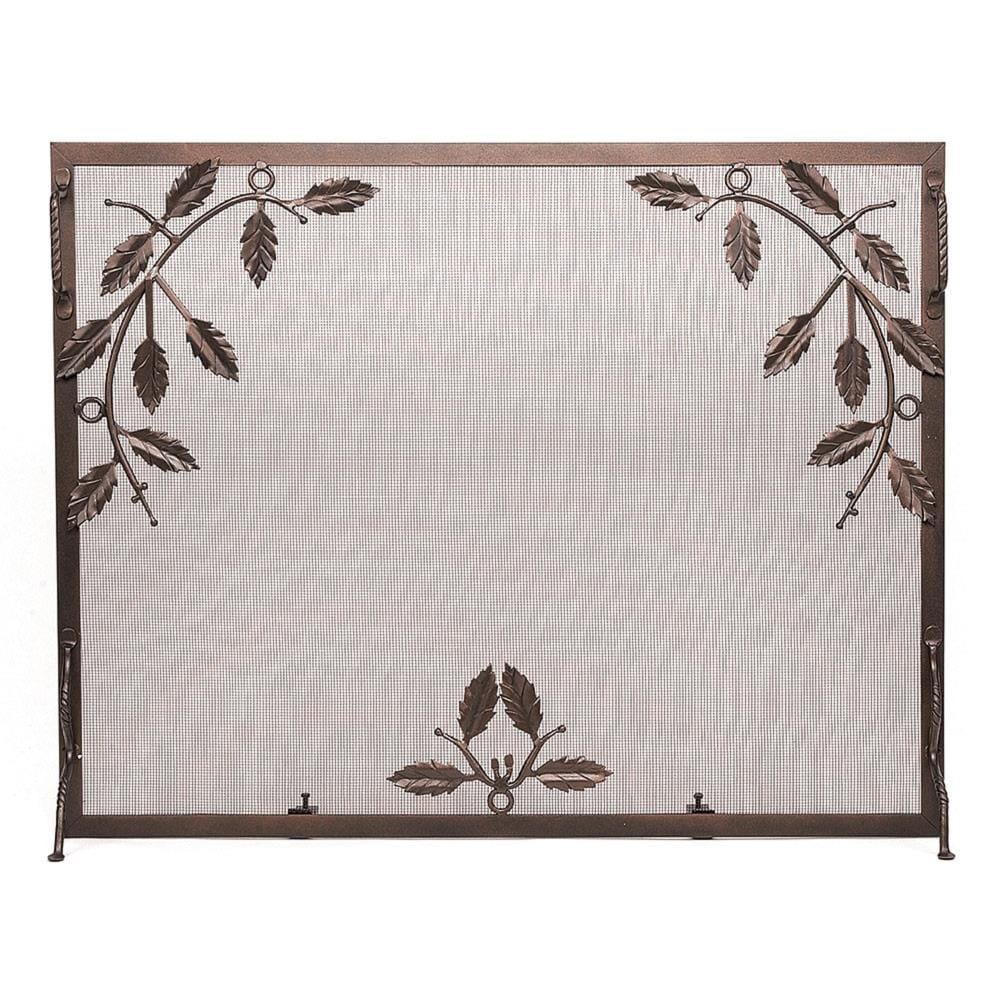 Minuteman International 0.5-in Roman Bronze Iron 1-Panel Flat Fireplace Screen G-3830Z