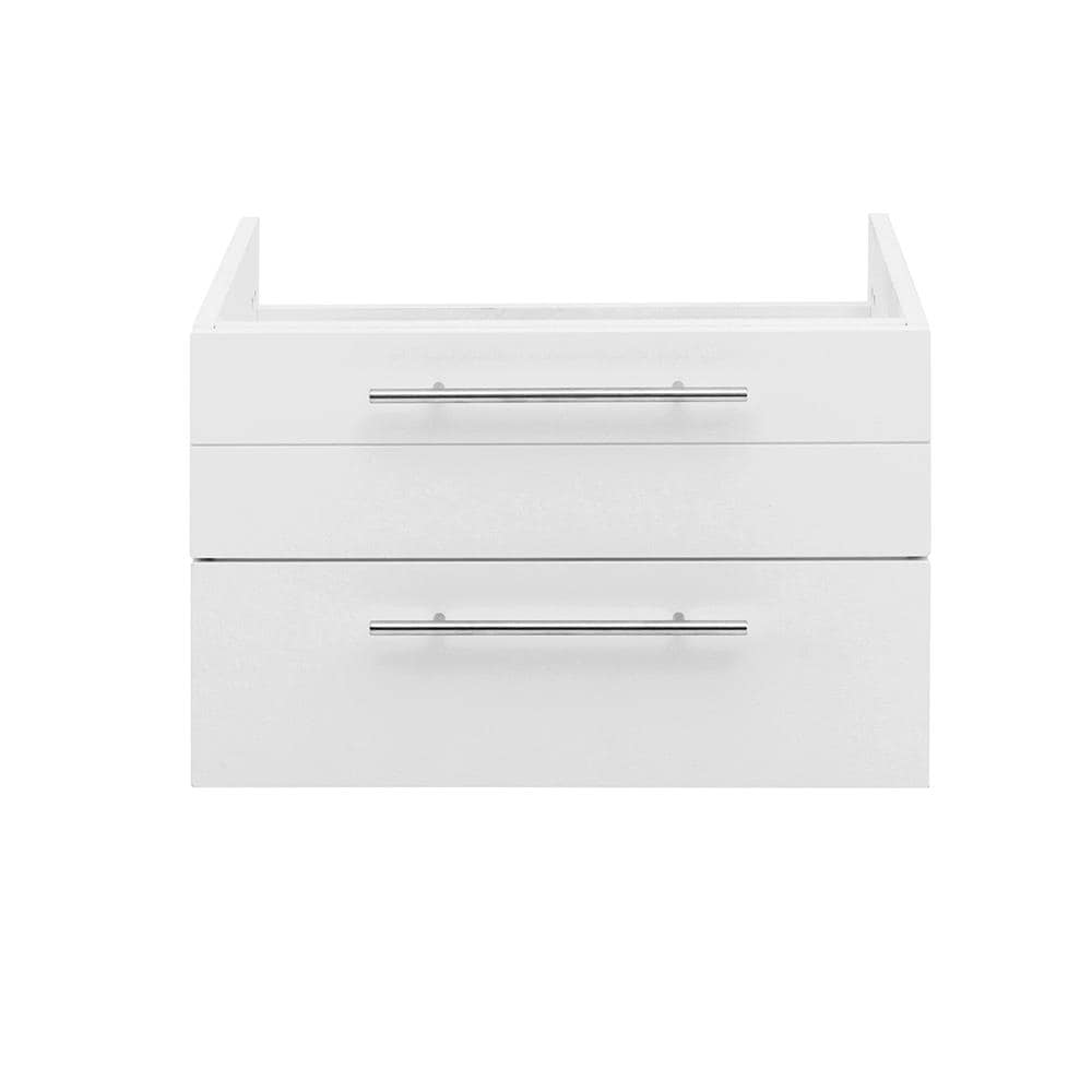 Fresca Lucera 24-in White Floating Bathroom Vanity Base Cabinet without Top