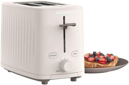 Cuisinart Soho™ Collection 2-Slice Toaster, 7 Toaster Setting, Defrost, Reheat, and Bagel Setting, Convenient Rear Cord Storage, Truffle, CPT-7TR