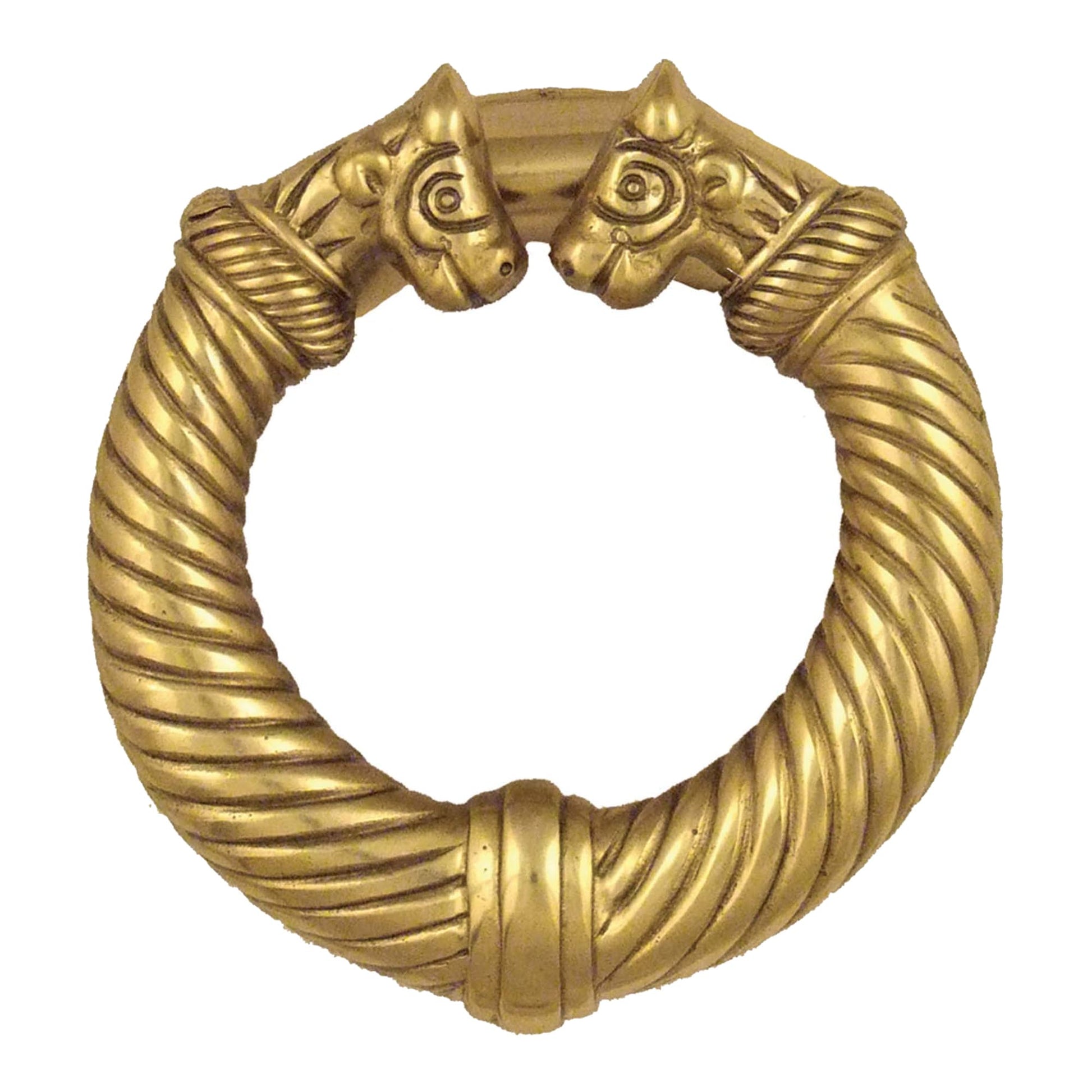 Michael Healy Solid Brass Polished Door Knocker - Easy Surface Installation, No Visible Hardware, 4-1/4-in Length MH3201