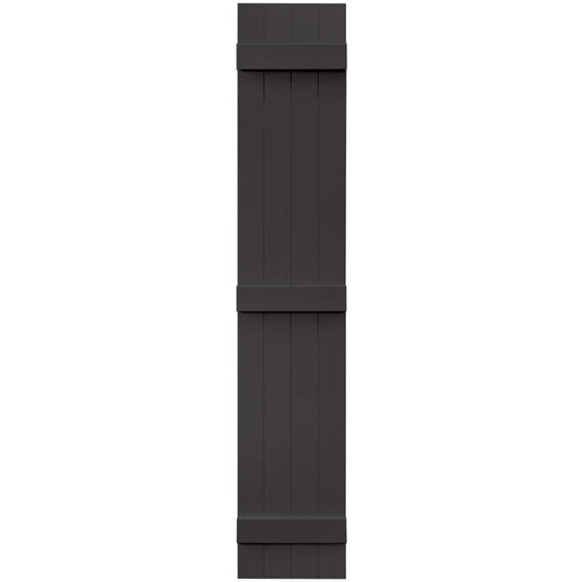 Vantage 13.875-in W x 79.875-in H Black Board and batten Exterior Shutters ( 1 -Pack )