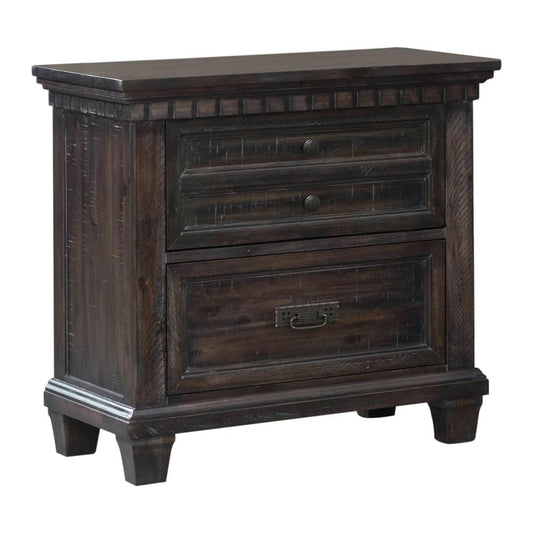 Picket House Furnishings Smokey Walnut Acacia 2 -Drawer 29-in W x 29-in H Modern Nightstand