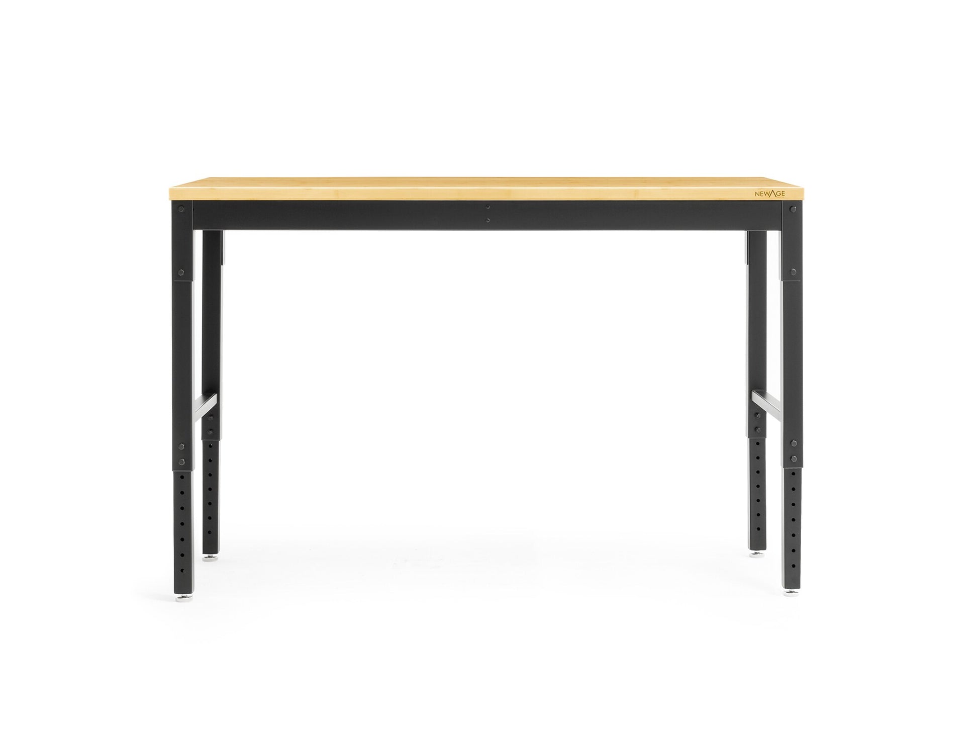 NewAge Products 56-in L x 43-in H Black Bamboo Adjustable Height Portable Work Bench 55938