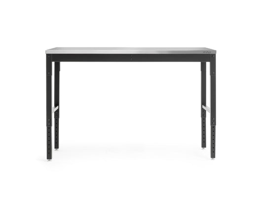 NewAge Products 56-in L x 43-in H Black Stainless Steel Adjustable Height Portable Work Bench 55940