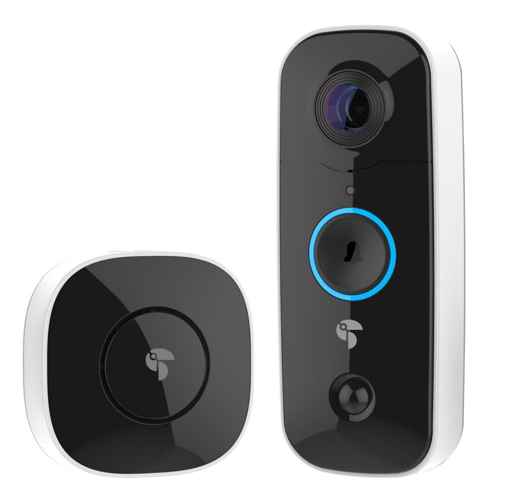 Toucan Wireless Wi-Fi Compatible Smart Video Doorbell in Black TVD200WU