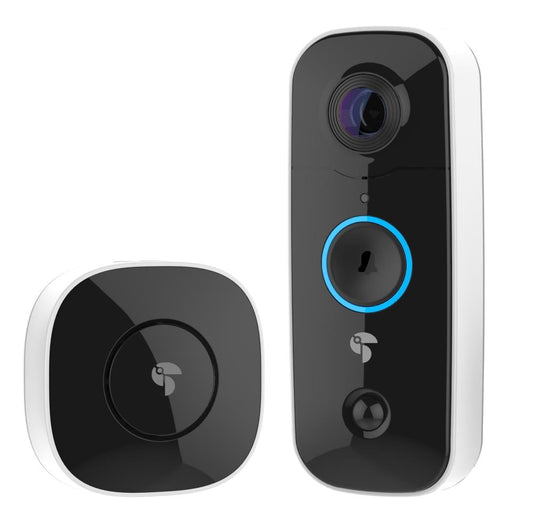 Toucan Wireless Wi-Fi Compatible Smart Video Doorbell in Black TVD200WU