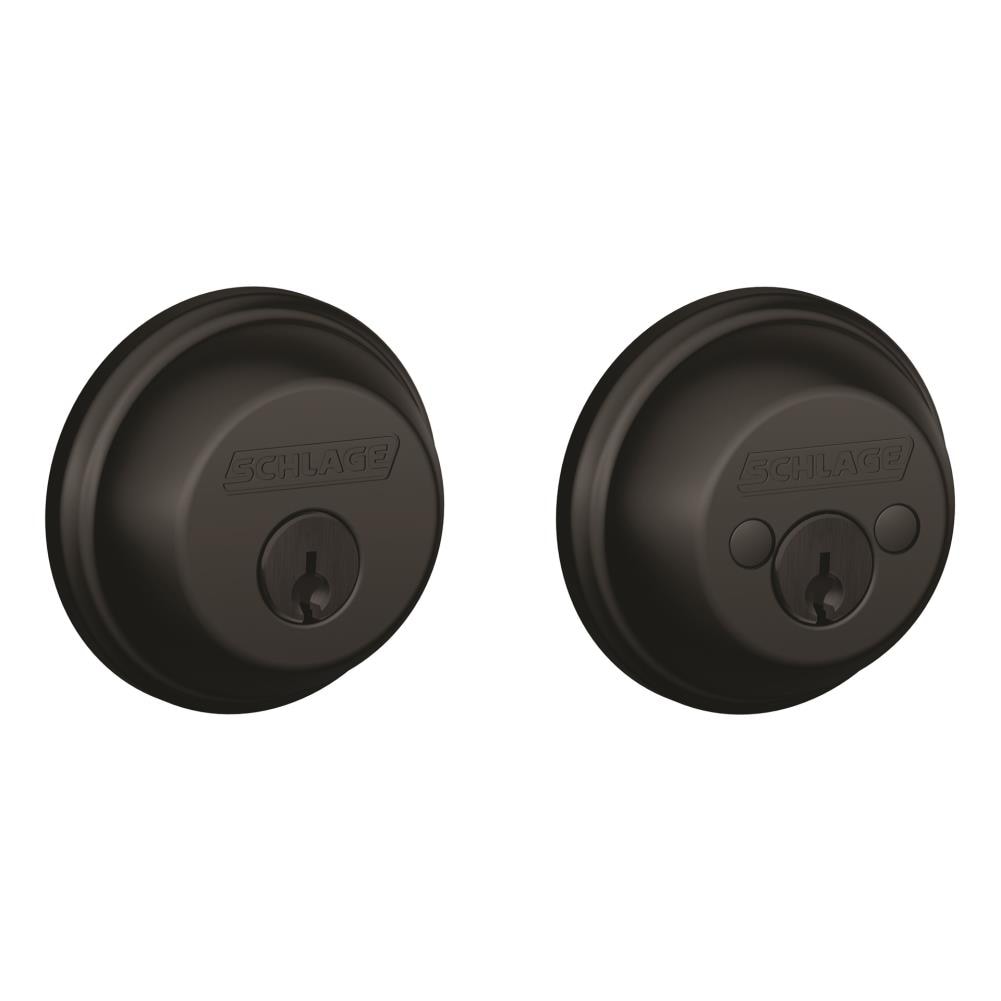 Schlage B60 Series Matte Black Double Cylinder Deadbolt B62622
