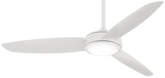 Minka Aire Concept IV 54-in White LED Indoor/Outdoor Smart Ceiling Fan with Light and Remote (3-Blade) F465L-WH
