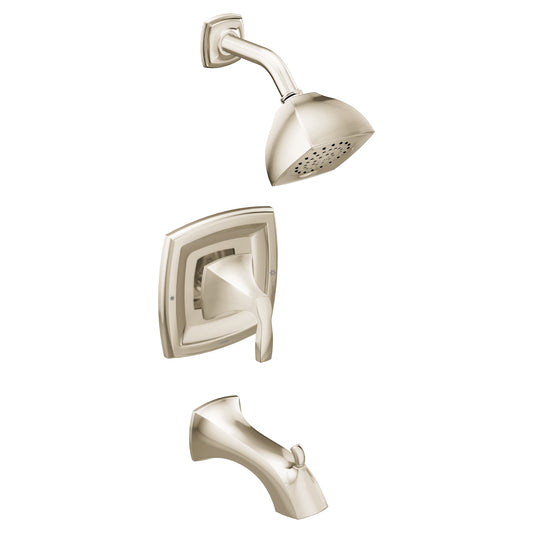 Moen Voss Polished Nickel 1-handle Single function 7.25-in Round Bathtub and shower Faucet