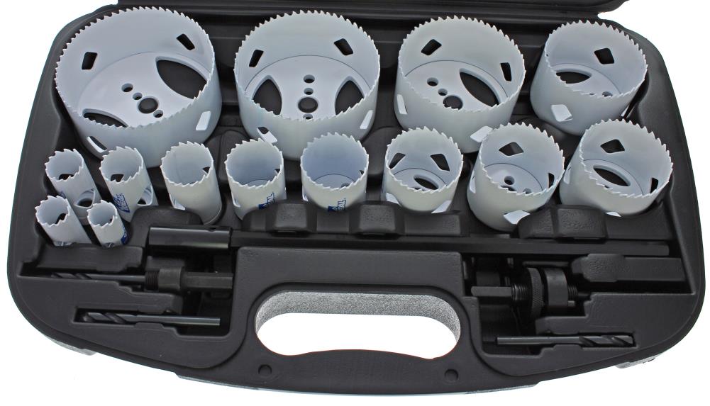 IDEAL Deep Cut 4-1/2-in Carbide-tipped Arbored Adjustable Hole saw kit Set with Hard Case